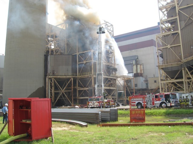 Firefighters from four counties fought this fire at the Chalk Point Power Plant in Prince George's County
